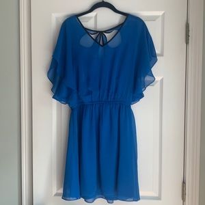Sheer blue lined Express dress